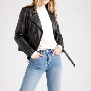 Quince 100% Leather Motorcycle Jacket